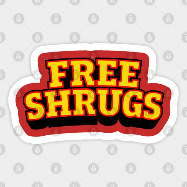 Free shrugs Sticker by ölümprints
